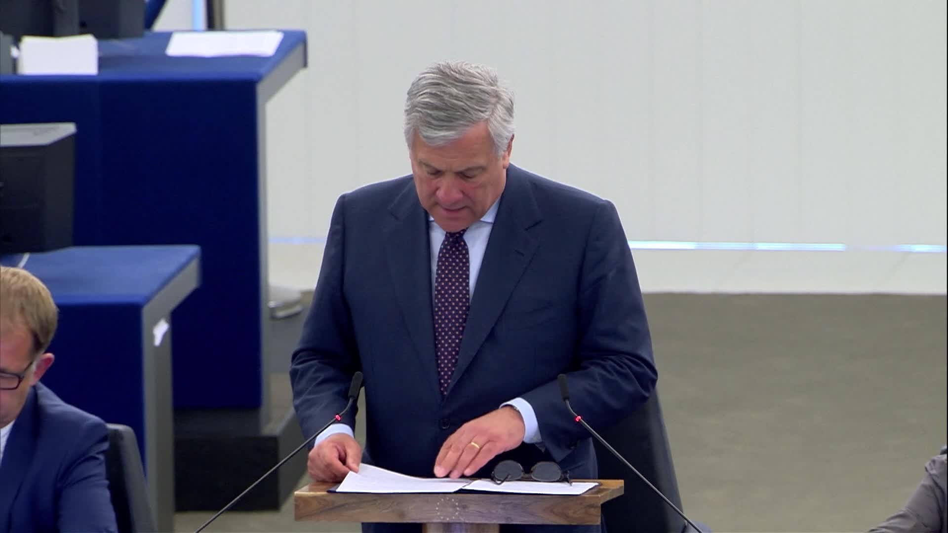 EP plenary session - Introductory remarks by Antonio TAJANI, EP President