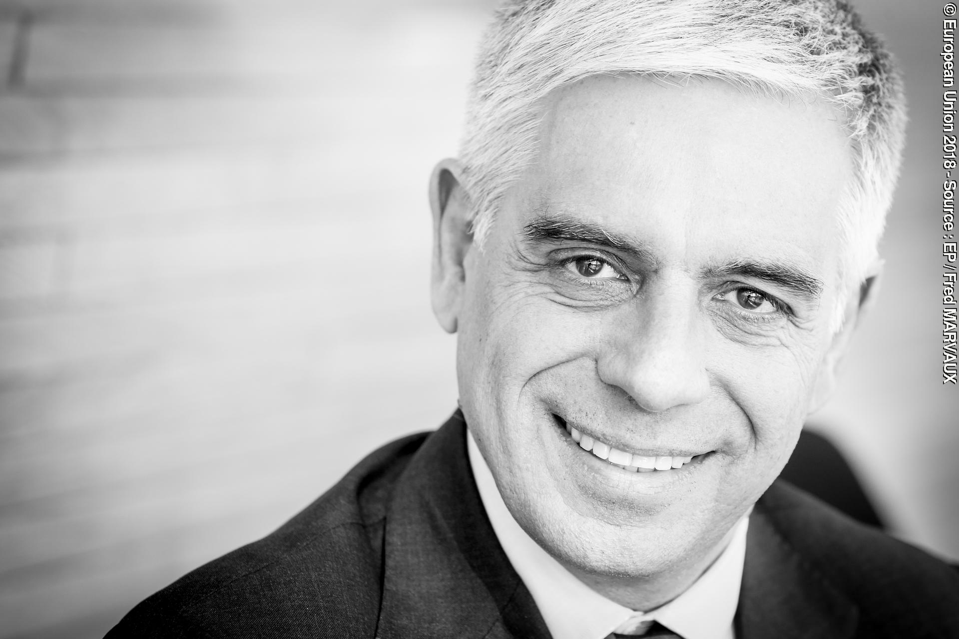 Photo 1: Stefano MAULLU in the European Parliament in Strasbourg