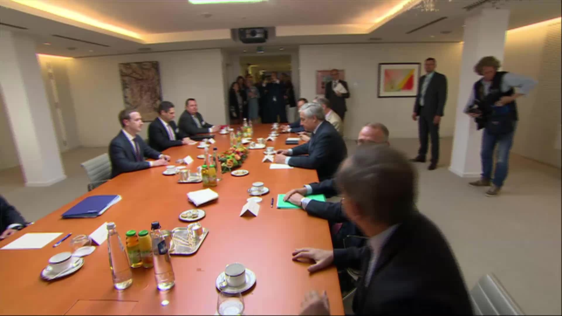 Round table - Meeting between Antonio TAJANI, EP President and Mark ZUCKERBERG, founder and CEO of Facebook