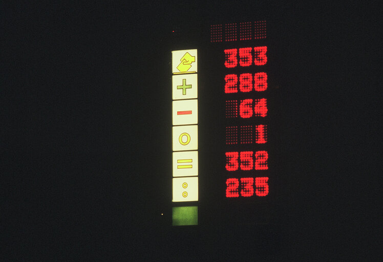 Nuotrauka 2: Illustration of a vote results board