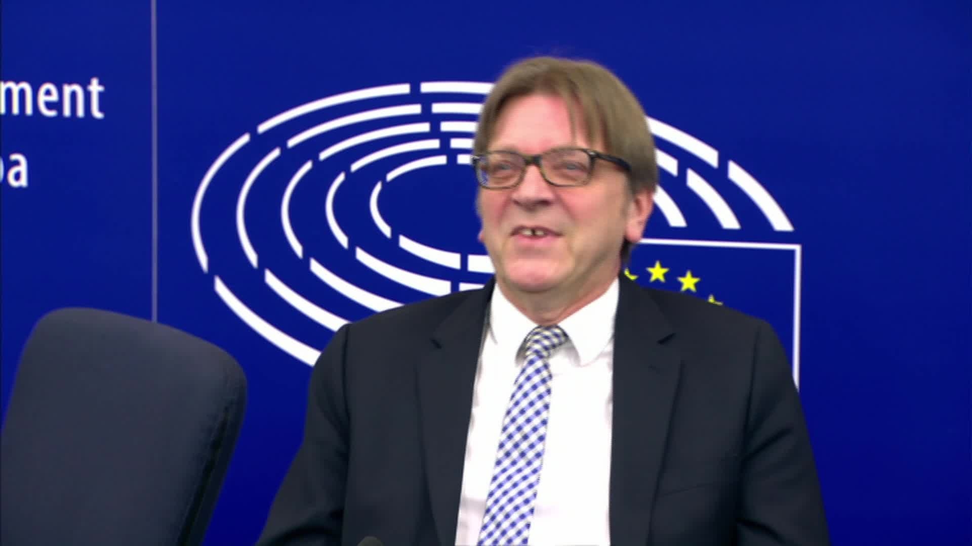 Press conference by Guy VERHOFSTADT (ALDE, BE), ALDE Group Leader - ALDE press briefing