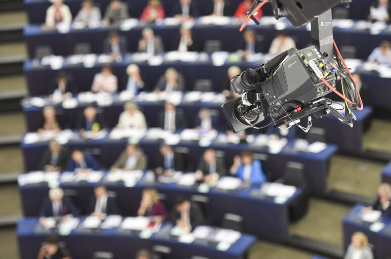 Fotografia 7: SotEU 2017 - Debate on the State of the Union - Camera on a louma camera crane