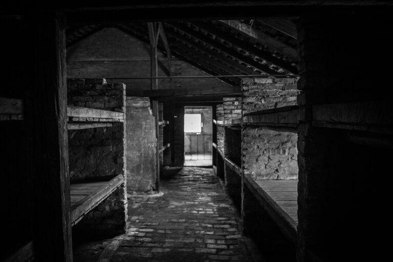 Photo 10 : Illustrative photo of the Auschwitz-Birkenau Memorial and Museum, a former German Nazi concentration and extermination camp, in Poland on January 18, 2022.