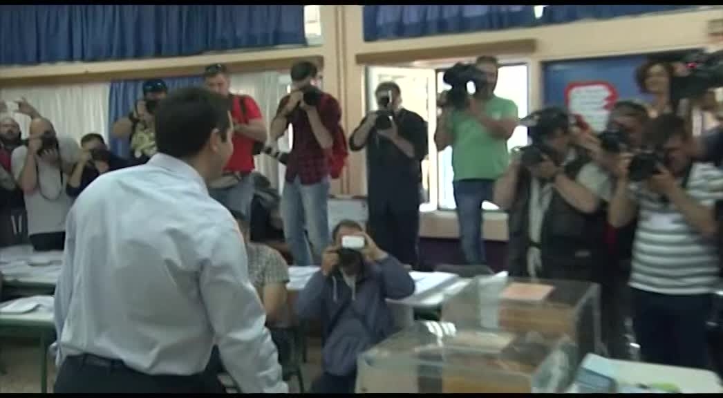 Election day - vote by Alexis TSIPRAS, European Left, EC President candidate