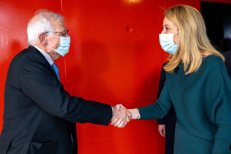 Roberta METSOLA, EP President meets with Josep BORRELL FONTELLES Vice-President of the Commission/High Representative of the European Union