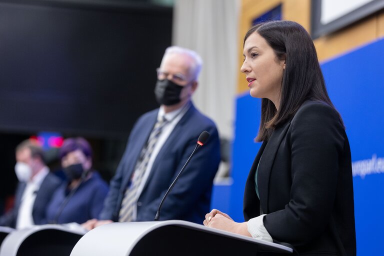 Fotografija 10: Press conference on the Rule of Law conditionality: EU Court ruling on the annulment request by Hungary and Poland