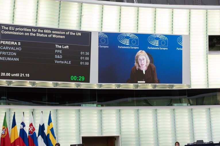 Fotografia 17: EP Plenary session- The EU priorities for the 66th session of the UN Commission on the Status of Women