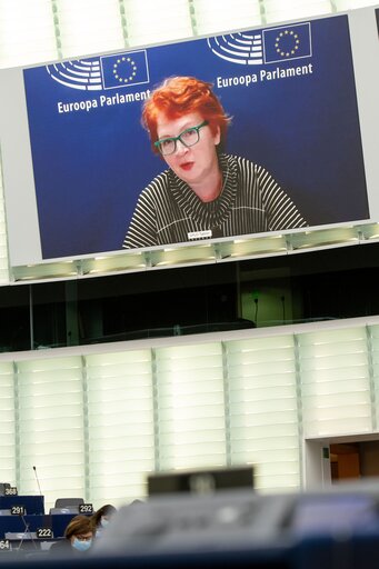 Fotografia 1: EP Plenary Session - Deliberations of the Committee on Petitions in 2020