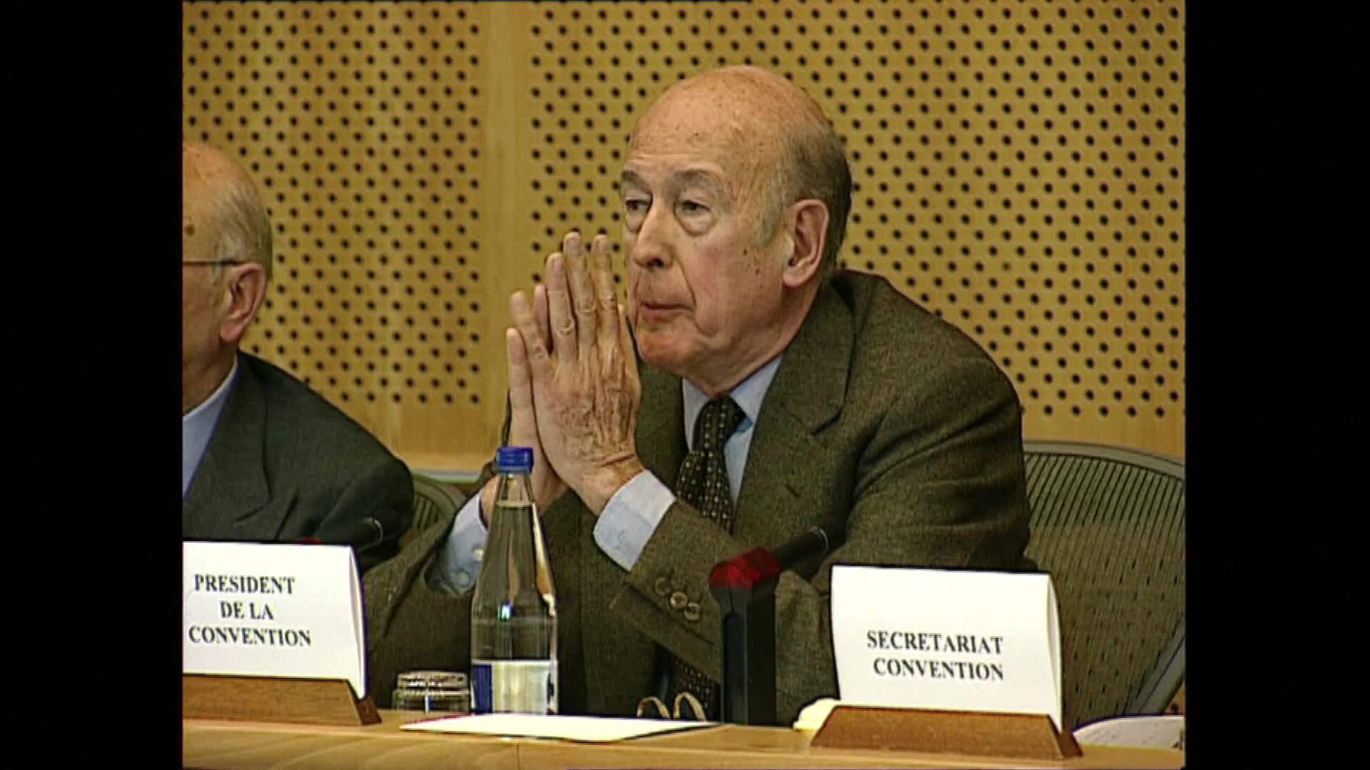 Convention on the Future of Europe: exchange of views with Valéry GISCARD D'ESTAING, President of the European Convention on the Future of Europe