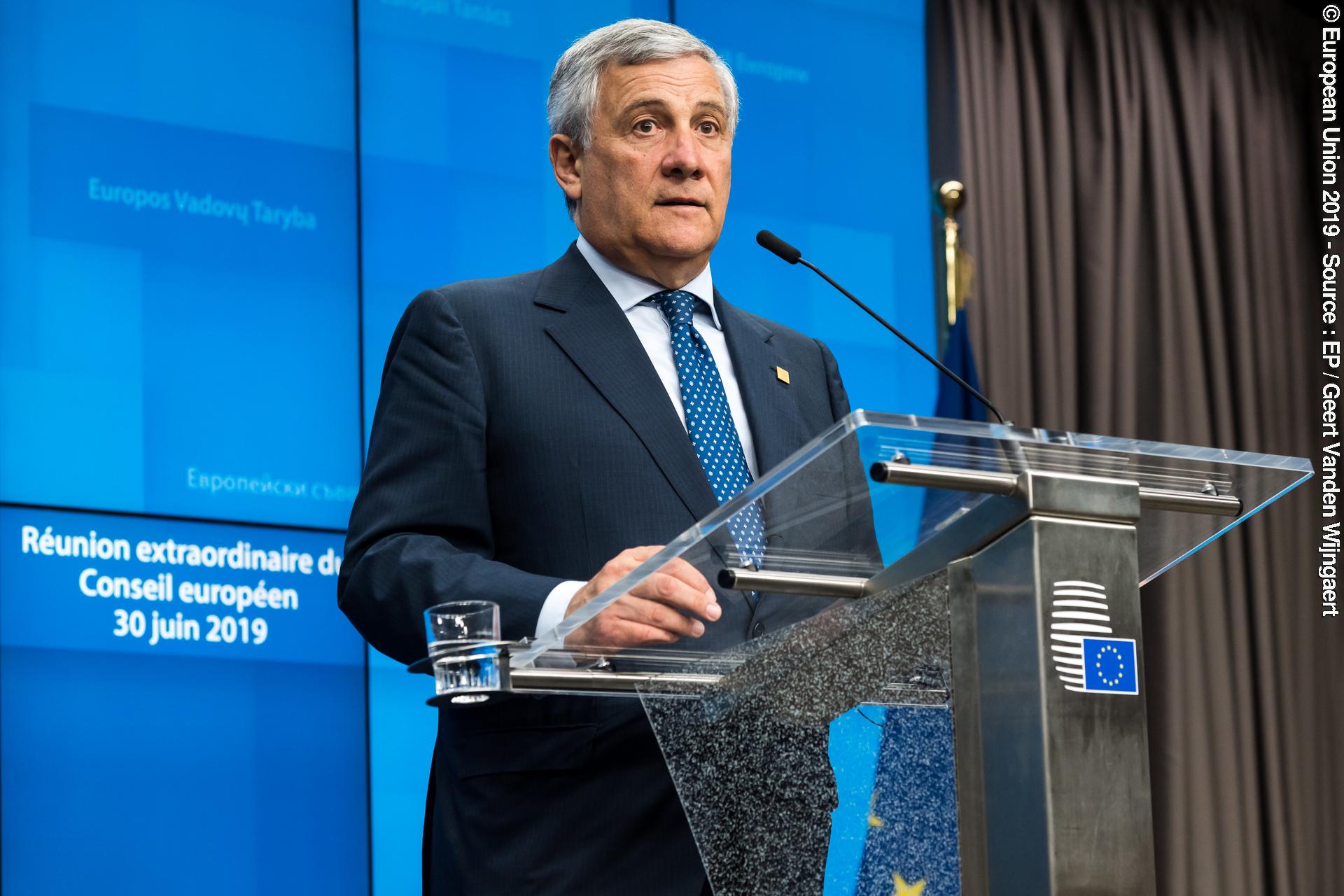 Foto 4: Special meeting of the European Council- Press conference by Antonio TAJANI, EP President