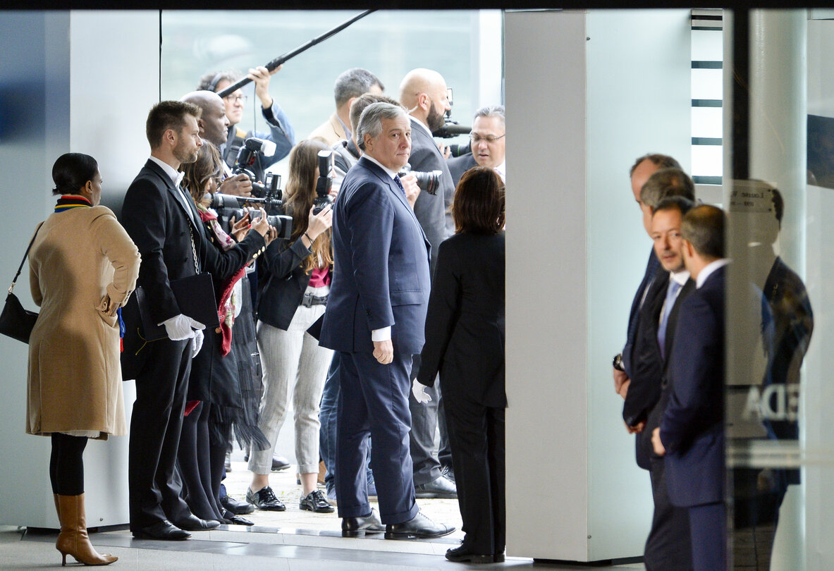 Visit of the President of the Republic of South Africa - Antonio TAJANI, EP President welcomes Cyril RAMAPHOSA, President of the Republic of South Africa