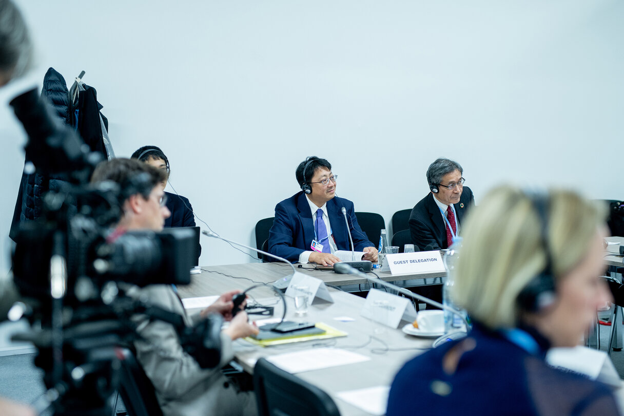 Mr Yasuo Takahashi vice-minister for Global Environmental Affairs of Japan during the meeting with delegation of European Parliament to COP24.