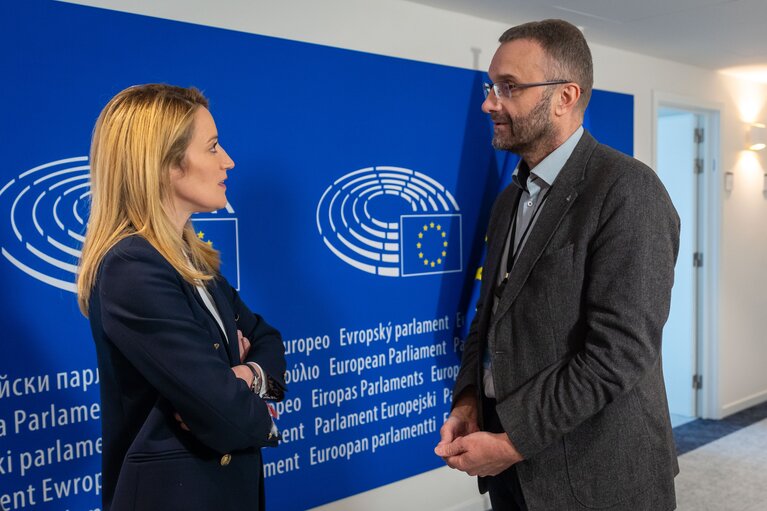 Roberta METSOLA, EP President meets with Victor SCHEVCHENKO