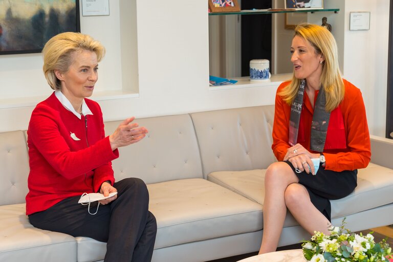 Roberta METSOLA, EP President meets with Ursula von der LEYEN, EC President
