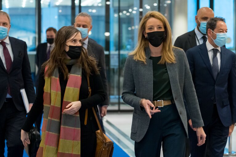 Φωτογραφία 10: Roberta METSOLA, EP President meets with Katrín JAKOBSDÓTTIR, Icelandic Prime Minister .