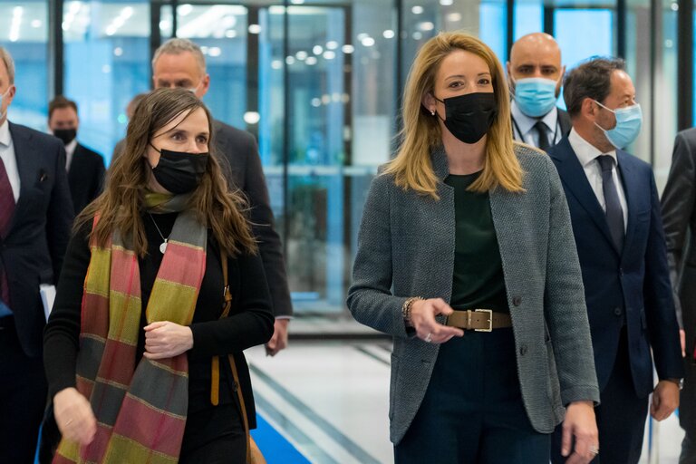 Φωτογραφία 11: Roberta METSOLA, EP President meets with Katrín JAKOBSDÓTTIR, Icelandic Prime Minister .