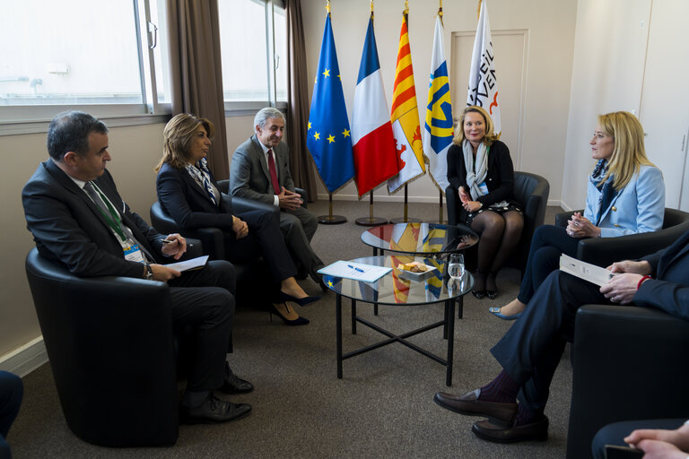 Fotografija 3: Visit by Roberta METSOLA, EP President to Marseille - Meeting with Martine VASSAL, President of Aix-Marseille-Provence Metropolis