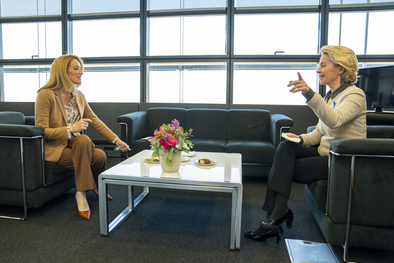 Roberta METSOLA, EP President meets with Ursula von der LEYEN, EC President