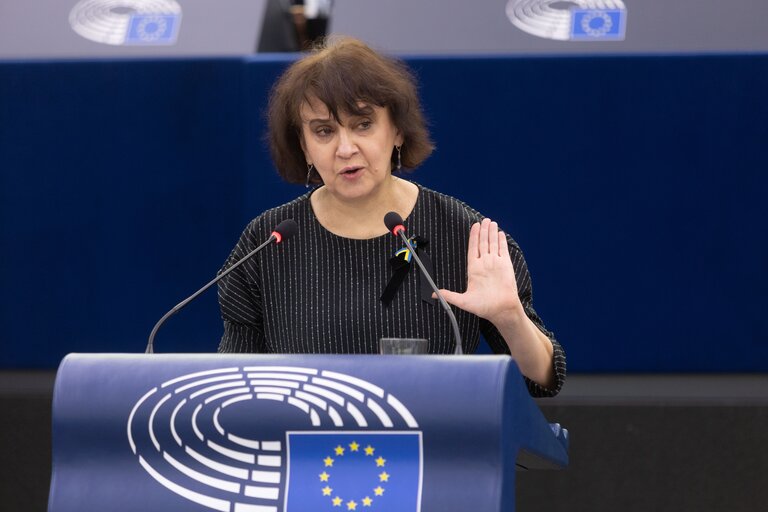 Nuotrauka 27: EP Plenary session - International Women’s Day Celebration - address by Oksana ZABUZHKO, Ukrainian writer