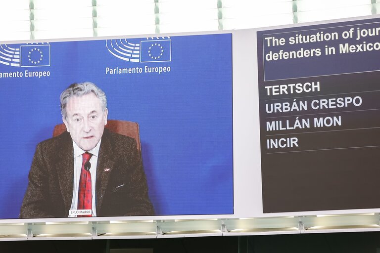 Φωτογραφία 22: EP Plenary session - Debates on cases of breaches of human rights, democracy and the rule of law - The situation of journalists and human rights defenders in Mexico