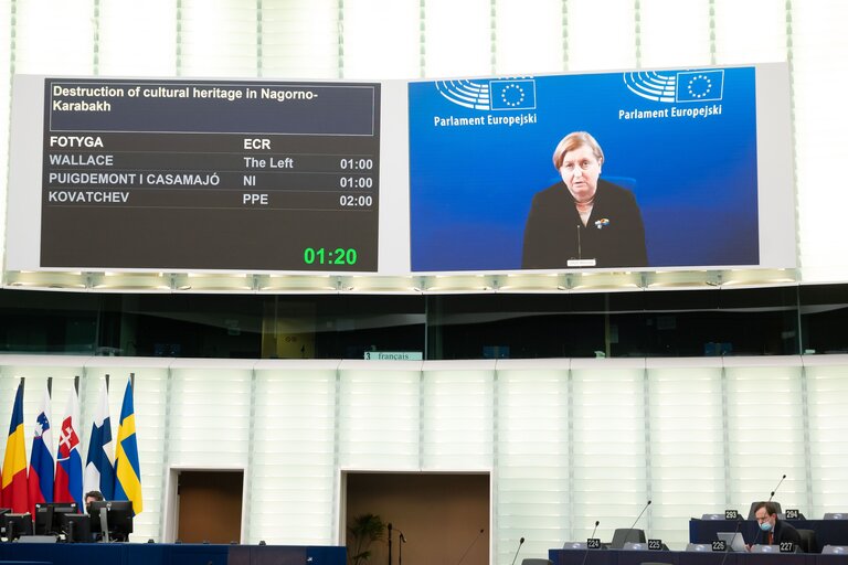 Φωτογραφία 18: EP Plenary session - Debates on cases of breaches of human rights, democracy and the rule of law - Destruction of cultural heritage in Nagorno-Karabakh