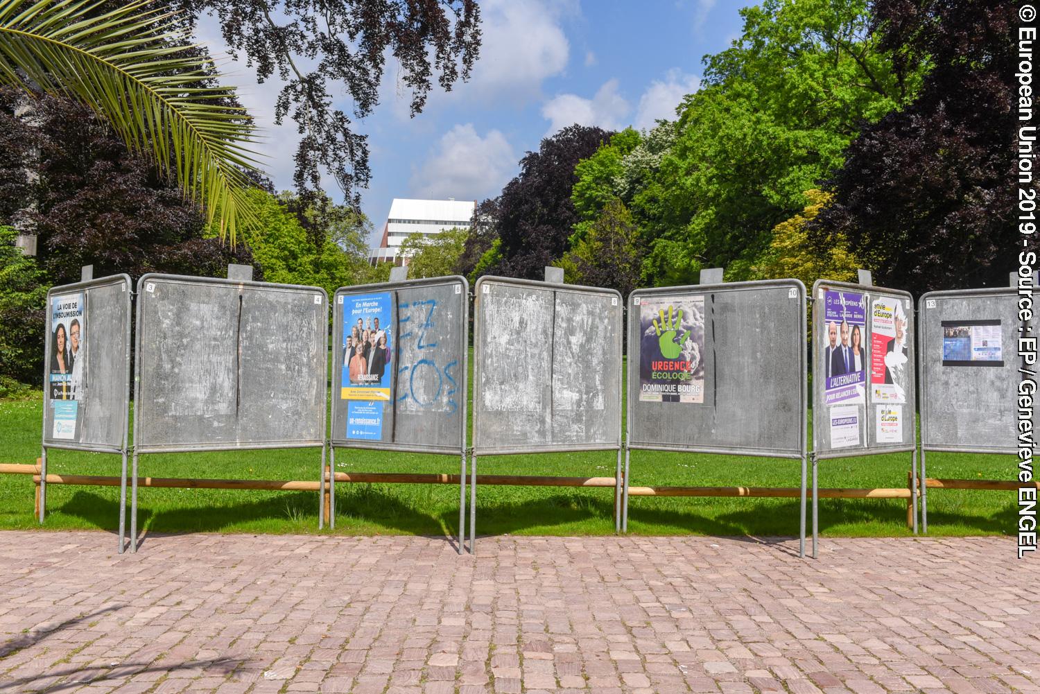 Fotó 7: European elections 2019 -  election campaign. Posters of French candidates