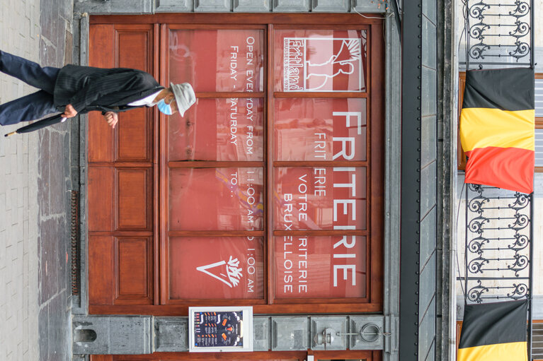 Billede 2: Lockdown situation in Brussels imposed by Belgian authorities to limit the spread of COVID-19 virus