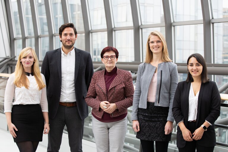 Birgit SIPPEL and her team in the EP in Brussels