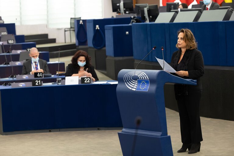 Fotografija 3: EP Plenary session - The impact of intimate partner violence and custody rights on women and children