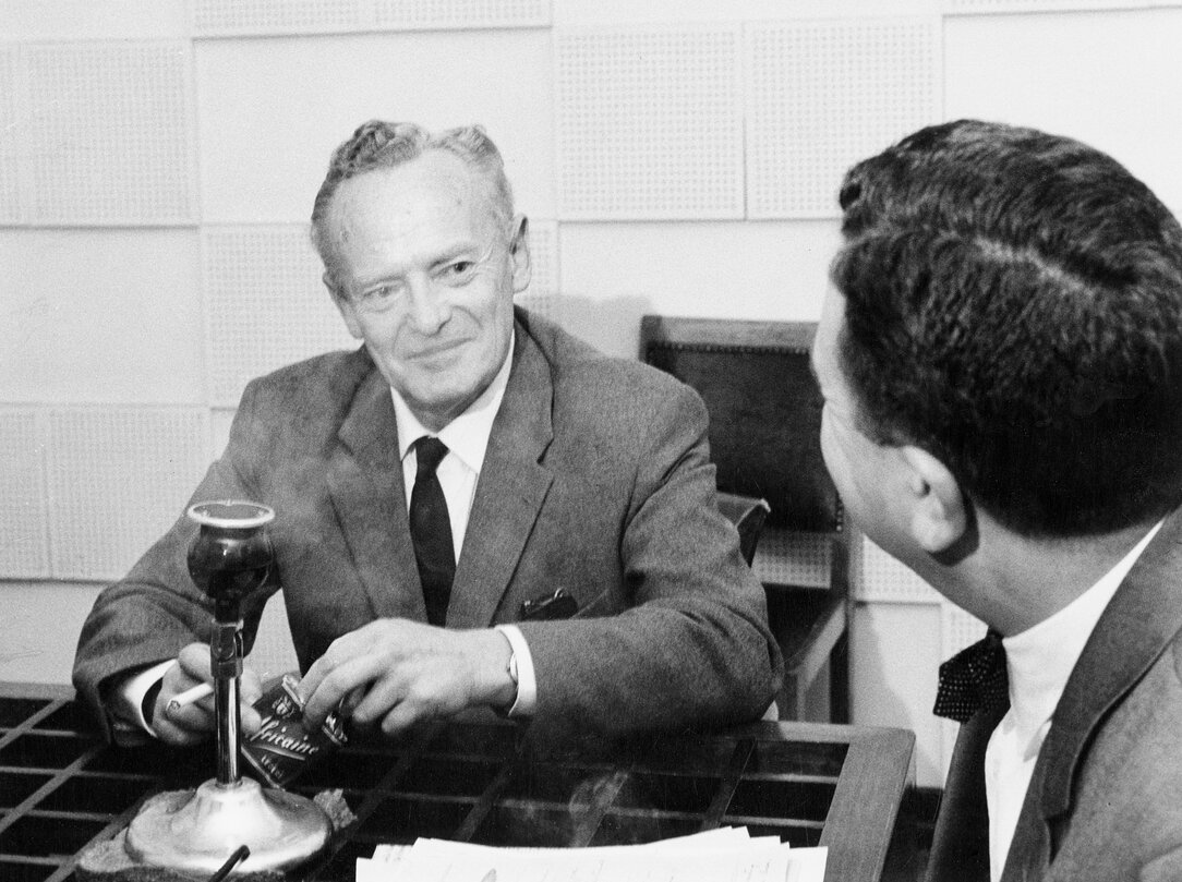 Gerhard KREYSSIG during an interview in Strasbourg in October 1960.