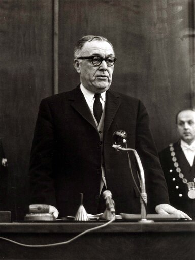 Jean DUVIEUSART, during his Presidency of the EP, 1964-1965