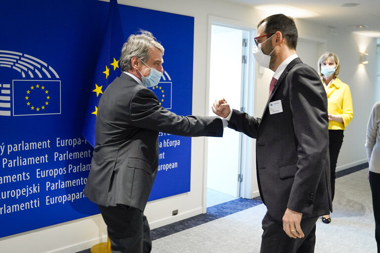 David SASSOLI, EP President meets with Stefano PATUANELLI, Italian minister of Agriculture