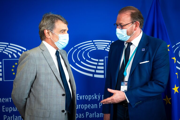 David SASSOLI, EP President meets with Rik DAEMS, President of the Parliamentary Assembly of the Council of Europe