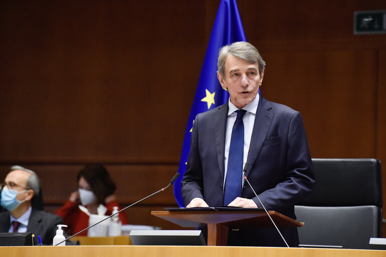 EP Plenary session - Ceremony of the signature of the Joint declaration for the Conference of the Future of Europe