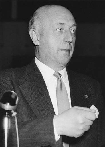 EC Vice President Sicco MANSHOLT during a session in Strasbourg, France, September 13, 1959.