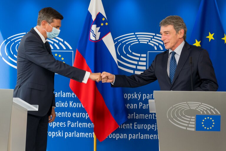 David SASSOLI, EP President meets with Borut PAHOR, Slovenian President.- Joint Press statement