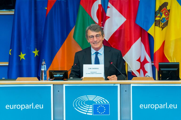 Billede 8: Ninth Ordinary Session of the Euronest Parliamentary Assembly - Formal Opening of the session by David SASSOLI, EP President