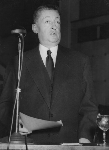 André BOUTEMY  in Constitutive session of the new European Parliamentary Assembly April 9, 1959.