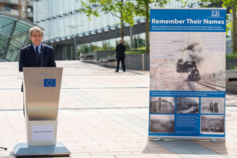 Foto 11: Commemoration of mass Soviet deportations in Central and Eastern Europe: - Opening statement by David SASSOLI, EP President