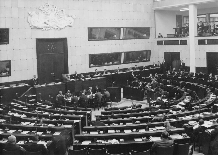 A session in Strasbourg, France, December 16, 1958.