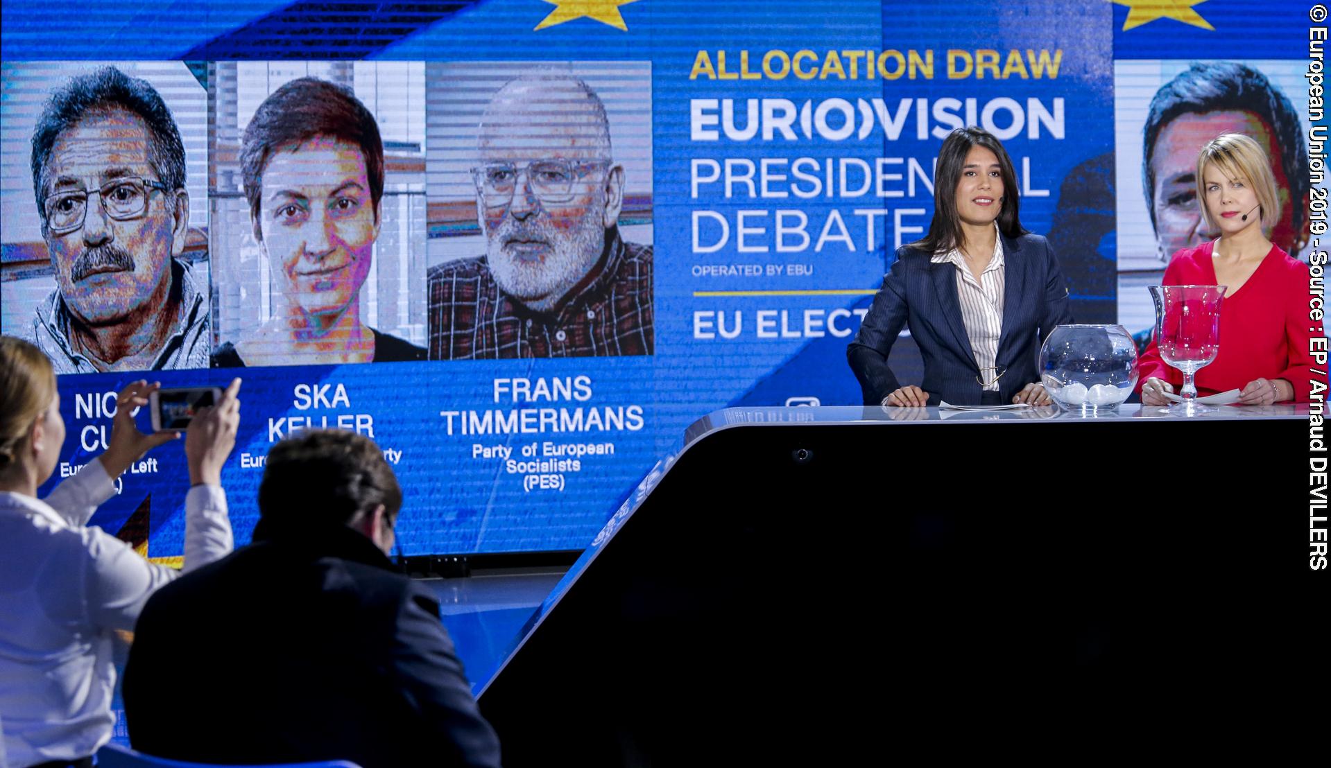 Fotogrāfija 10: Preparation of the EE2019 Presidential Debate - draw of the speaking order and the place of the lead candidates - draw of the topics to be debated