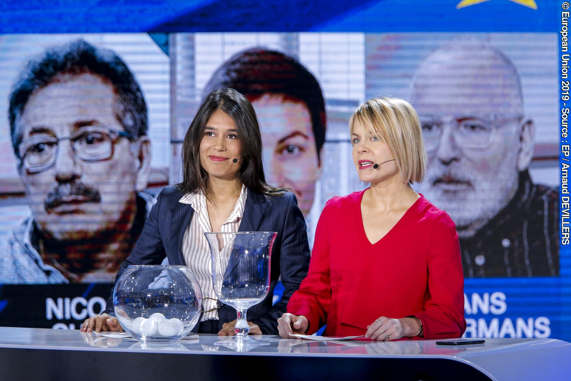 Fotogrāfija 20: Preparation of the EE2019 Presidential Debate - draw of the speaking order and the place of the lead candidates - draw of the topics to be debated