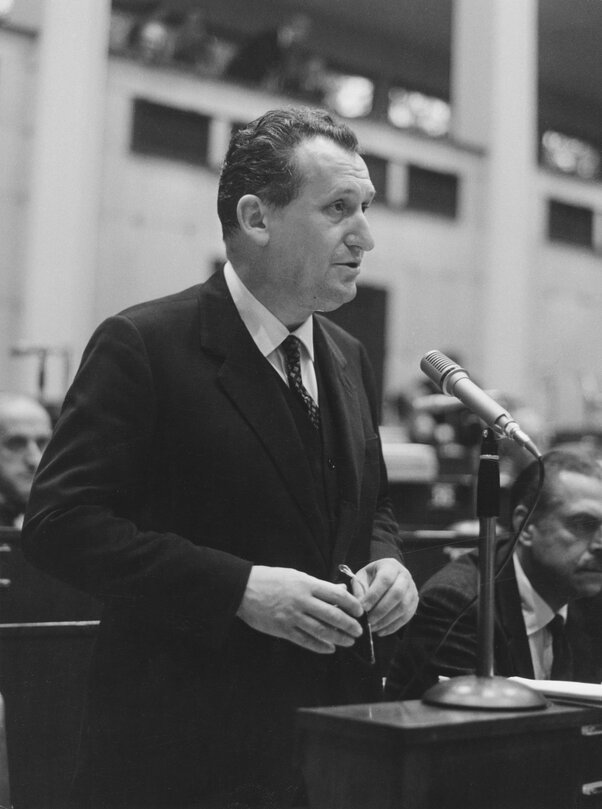 Mario PEDINI during a session in Strasbourg, France, Octobre 1st, 1968.