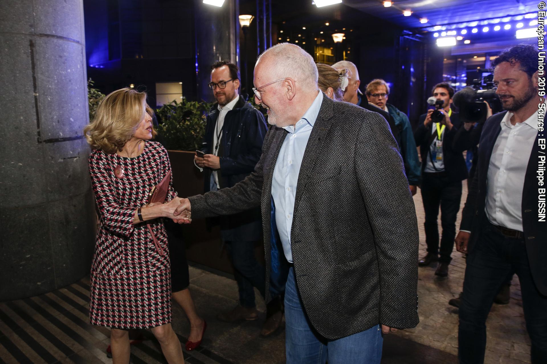 Photo 3: European Elections 2019 - Election night: arrival of Frans TIMMERMANS, PES lead candidate for the Presidency of the EC