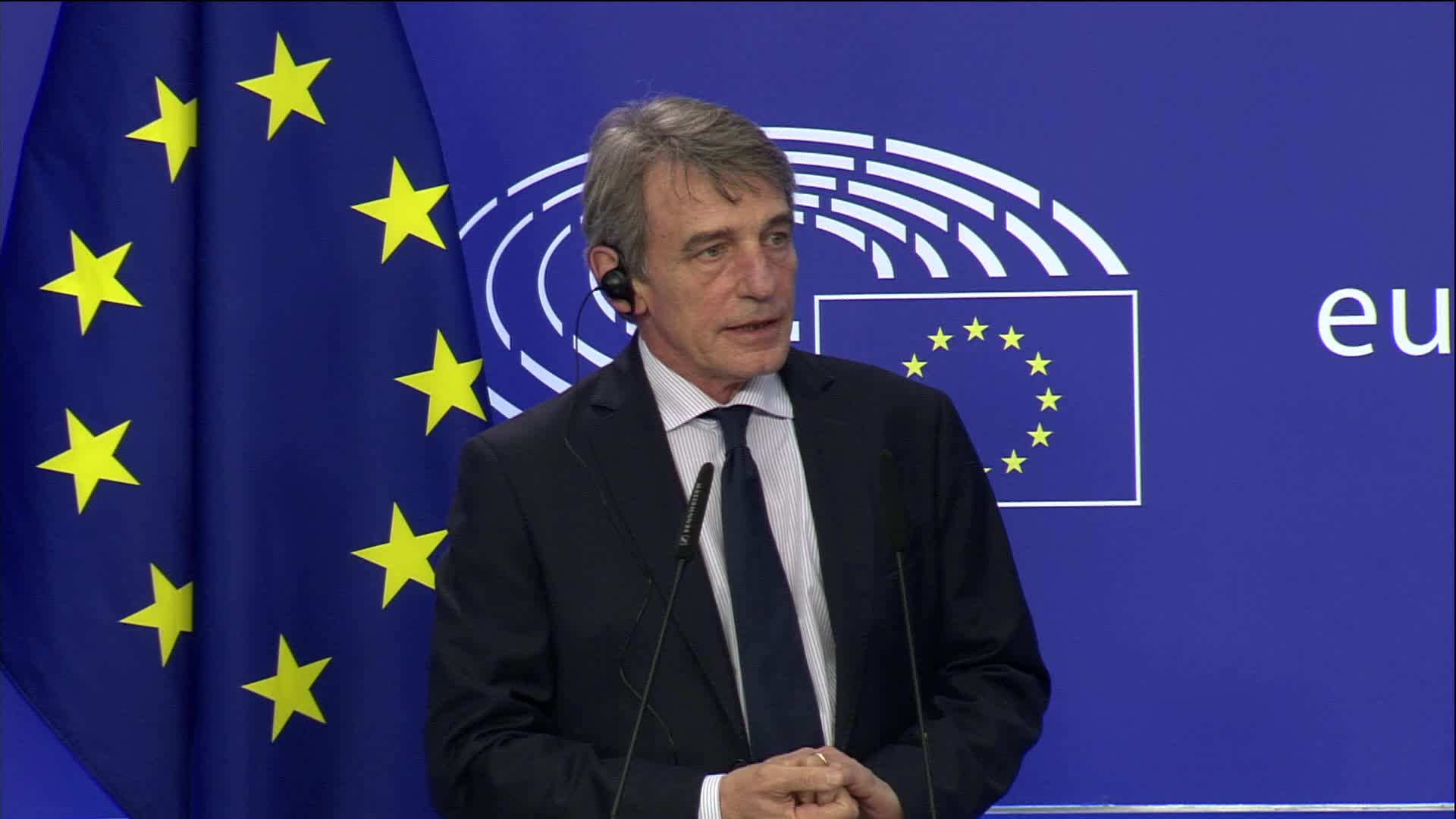 Press conference by David SASSOLI, EP President, following his participation to the European Council, 25-26 March 2021: opening statement