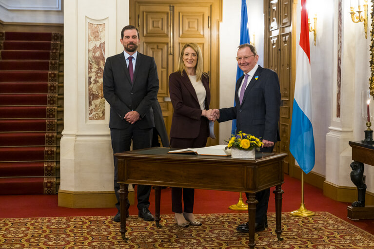 Foto 11: State Visit of Roberta METSOLA, EP President to Luxembourg - Address to the Chambre des Députés