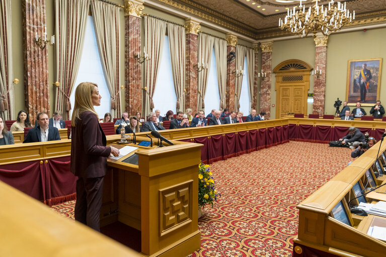 Foto 3: State Visit of Roberta METSOLA, EP President to Luxembourg - Address to the Chambre des Députés