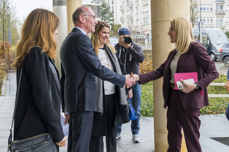 State Visit of Roberta METSOLA, EP President, to Luxembourg - Meeting with L'Athénée de Luxembourg School Students