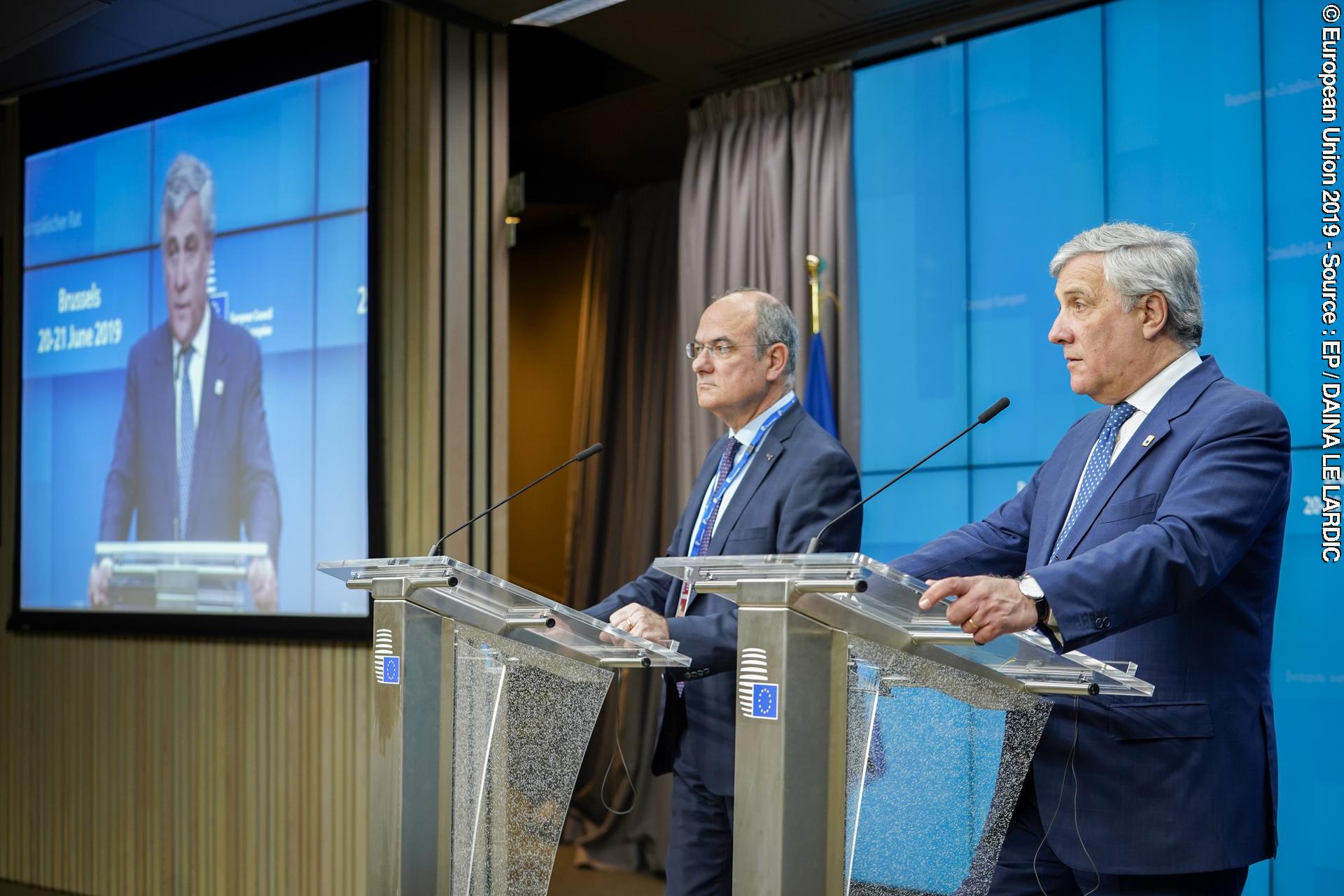 Φωτογραφία 11: European Council meeting - Press conference by EP President