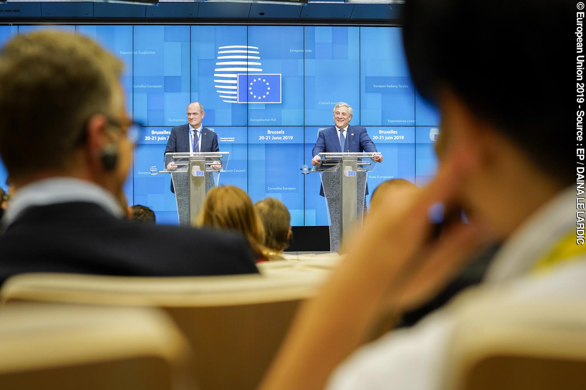 Φωτογραφία 4: European Council meeting - Press conference by EP President